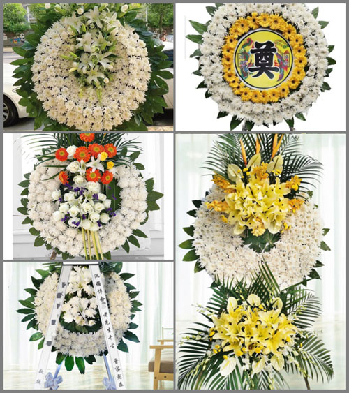 福建漳州平和县芦溪镇连城村花圈速递